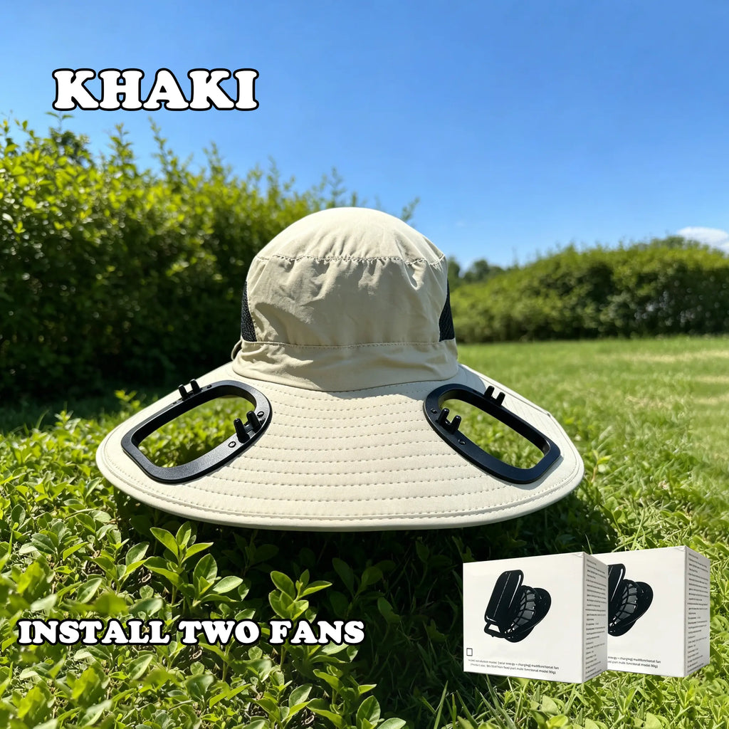Cooling Hat ,Suitable for Outdoor Work, Sports, Camping, Hiking, Beach, Sun Protection Hat, Suitable for Both Men and Women. Provides Coolness and Sun Protection in Summer.Golf Hat,Reconfigurable Fan Adjustable Sun Hat Lightweight Sun Hat