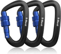 Carabiner Clips Heavy Duty 12Kn (2697 Lbs)-Lightweight Locking Carabiners for Camping, Hiking, Hammock, Dog Leash Harness, Outdoor and Gym Etc, Keychains& Utility